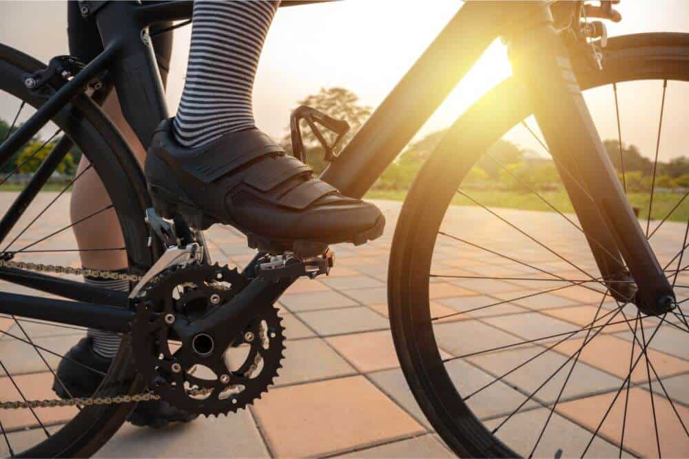 Black bike cleats